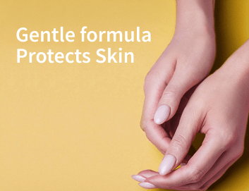 Gentle formula Protects Skin