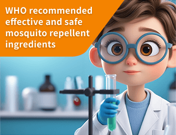 WHO recommended effective and safe mosquito repellent ingredients